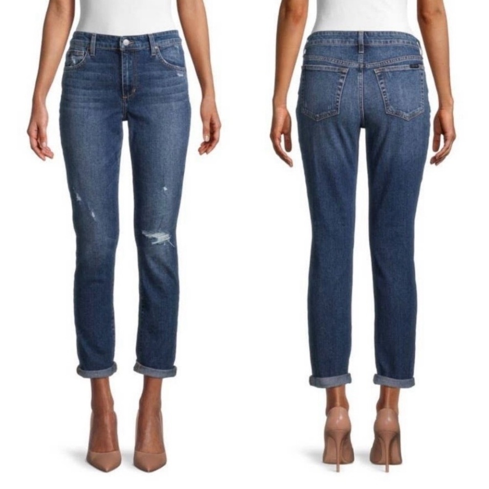 Joe's Jeans Women's 27 Blue Boyfriend Slim Ankle Distressed LIKE NEW